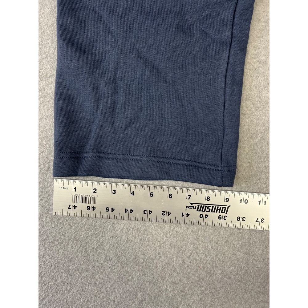 Nike Sportswear Fleece Sweatpants Mens M Blue Swoosh Box Graphic Open Hem Relaxe - Picture 9 of 15
